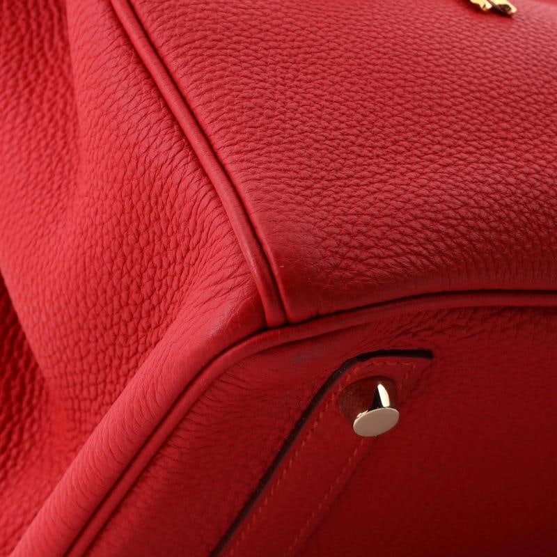 Hermes Birkin Handbag Red Togo with Gold Hardware 30 - 8