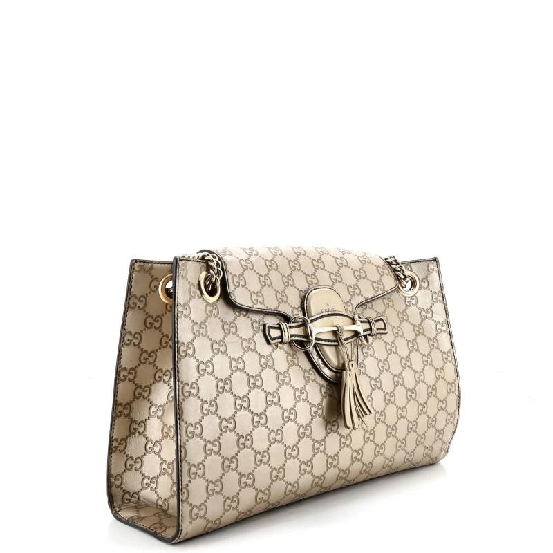 Gucci Emily Chain Flap Shoulder Bag Guccissima Leather Large - 2