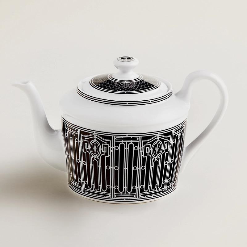 NEW HERMES H DECO TEAPOT #P037018P BRAND NIB FRENCH LIMOGES RARE - 2