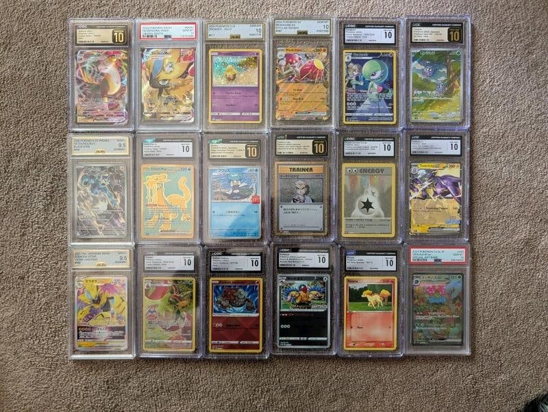 Lot 33 POKEMON GRADED CARDS,MINT 10,ALL HIGH GRADES, DIFFERENT SETS: Condition: Used: An item that has been used previously. See the sellerÃ¢â‚¬â„¢s listing for full details and description of any imperfections. ,Game:
