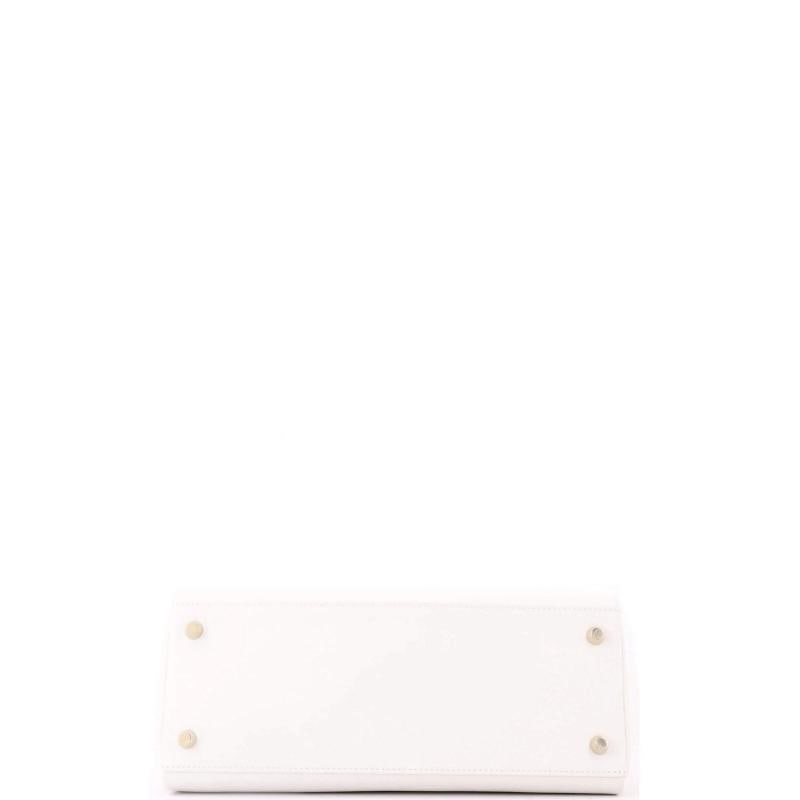 Hermes Kelly Handbag White Evercolor with Gold Hardware 28 - 5