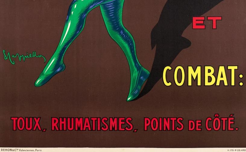 Original Vintage Poster, Cappiello, Thermogene, Cough, Devil, Clown, 1940 - 3