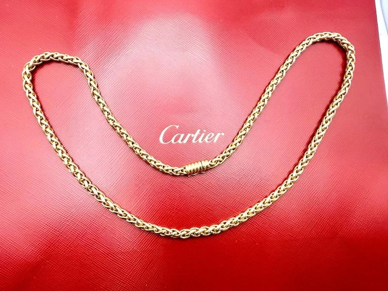 Cartier 18K Yellow Gold Pallmeir 23' Inch or 60 cm Chain Necklace: Condition: Pre-owned - Excellent,Signed: Yes,Color: Yellow,Metal: Yellow Gold,Necklace Length: 23 in,Main Stone: No Stone,Brand: Cartier,Personalize: No,Type: Necklace,Metal Purity: 18k,Customized: No