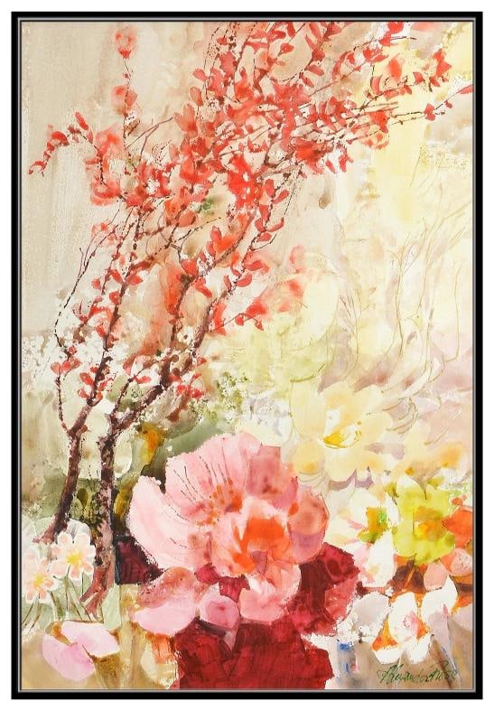 Alexander Sharpe Ross Original Watercolor Gouache Painting Signed Framed Artwork - 2
