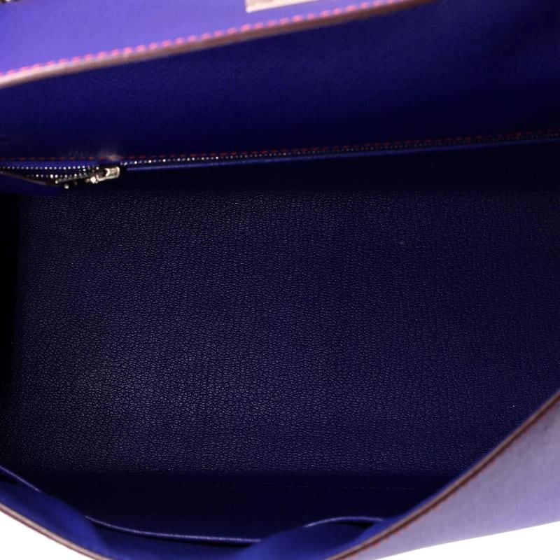 Hermes Kelly Handbag Bicolor Epsom with Brushed Palladium Hardware 32 - 5