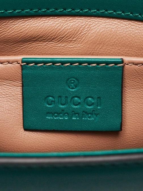 Gucci Green/Beige Leather/Snakeskin Lilith Crossbody Bag - 7