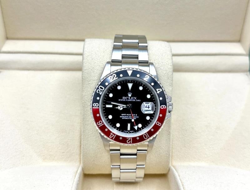 Rolex GMT Master II 16710 COKE Red and Black Bezel Stainless Steel Box Papers - 2