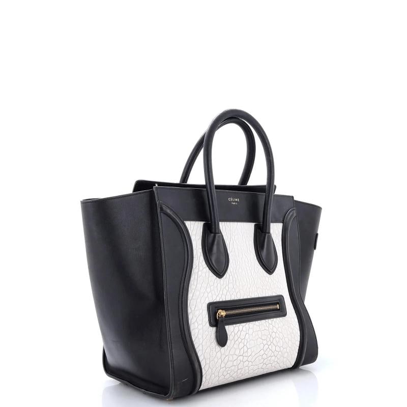 Celine Bicolor Luggage Bag Leather Micro - 2
