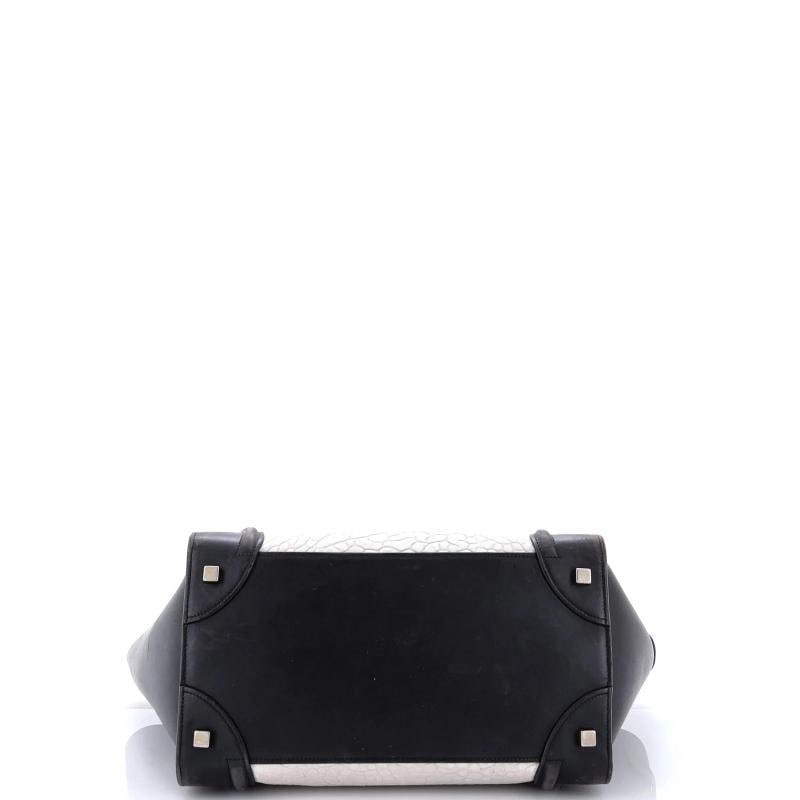 Celine Bicolor Luggage Bag Leather Micro - 4