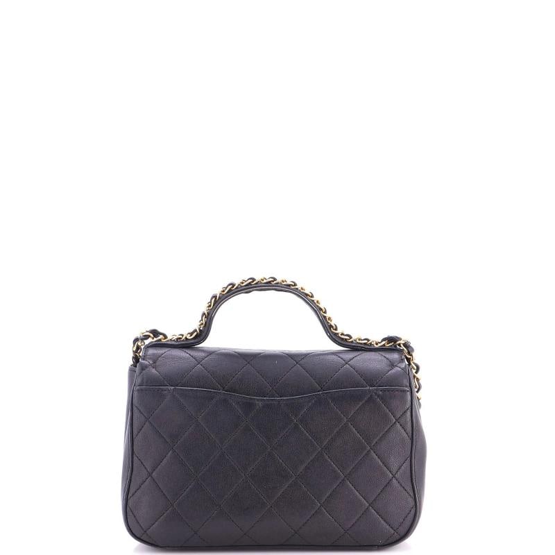 Chanel Chain Infinity Top Handle Bag Quilted Lambskin Small - 4