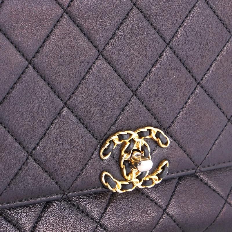 Chanel Chain Infinity Top Handle Bag Quilted Lambskin Small - 7