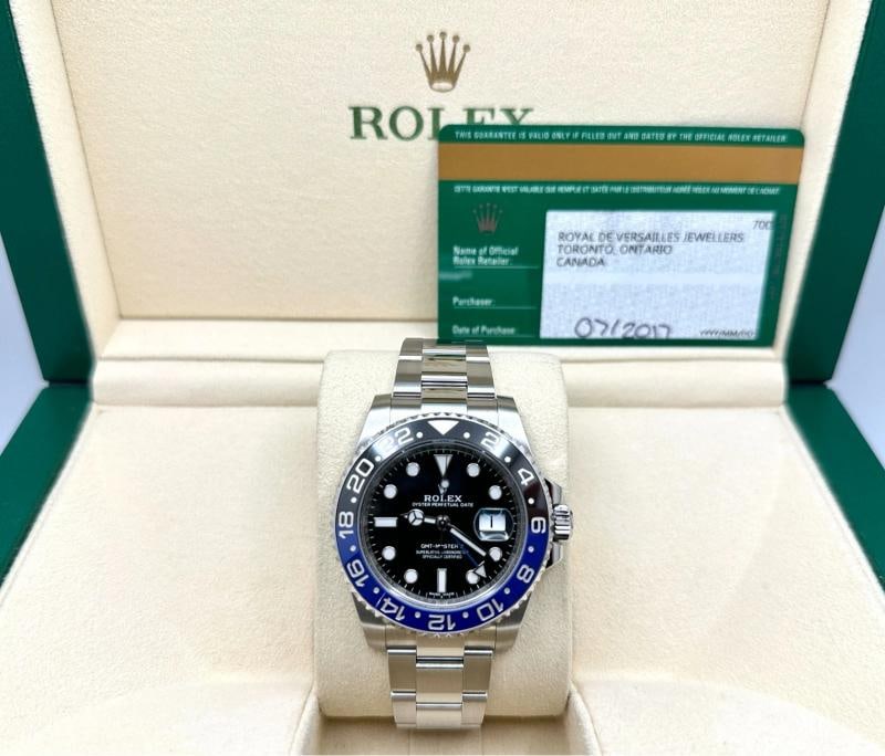 2017 Rolex GMT Master II Batman 116710BLNR 40mm Black Blue Bezel Steel Box Paper - 2