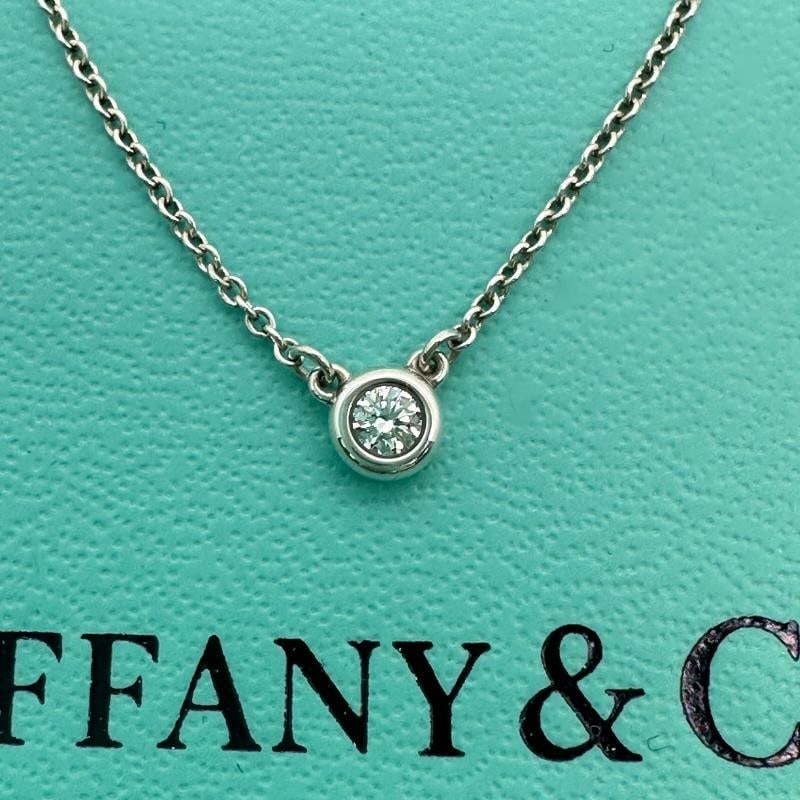 Tiffany & Co Elsa Peretti 0.37 cts I VVS2 Diamonds by the Yard Pendant Necklace - 10