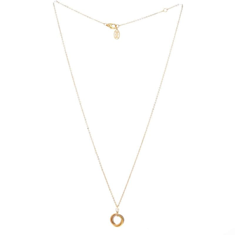 Cartier Trinity Pendant Necklace 18K Tricolor Gold with Diamond - 3