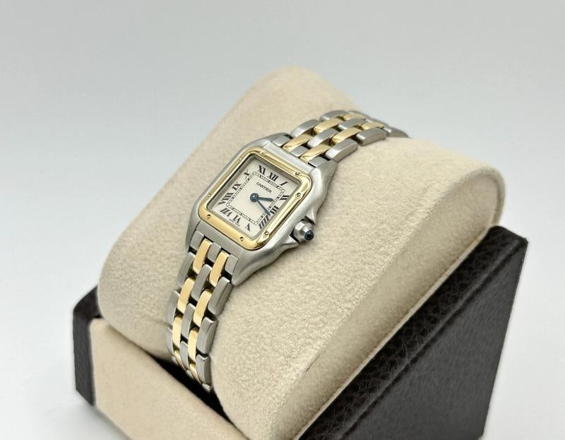 Cartier Panthere Small 112000R 22mm Ladies Watch 18K Yellow Gold Stainless Steel - 4