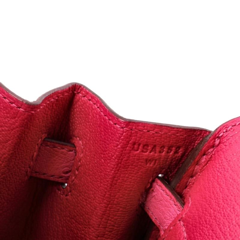 Hermes Birkin Handbag Pink Ostrich with Palladium Hardware 25 - 8