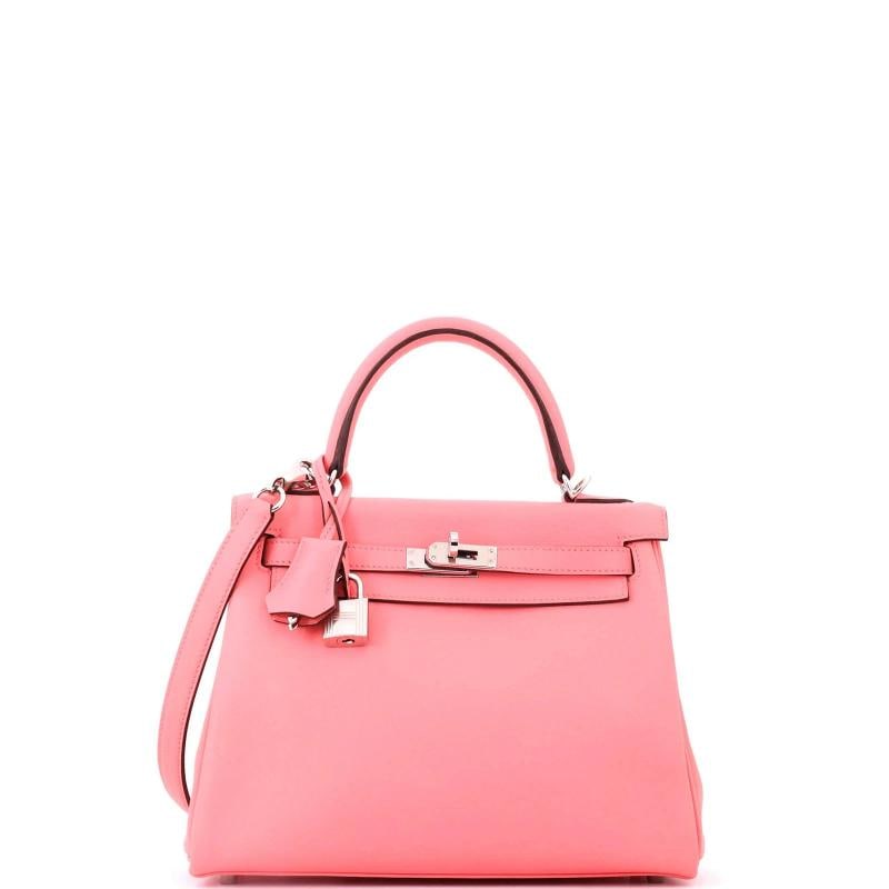 Hermes Kelly Handbag Pink Swift with Palladium Hardware 25 (1 of 8)