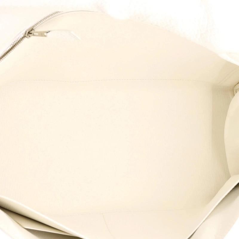 Hermes Kelly Handbag White Togo with Palladium Hardware 35 - 7