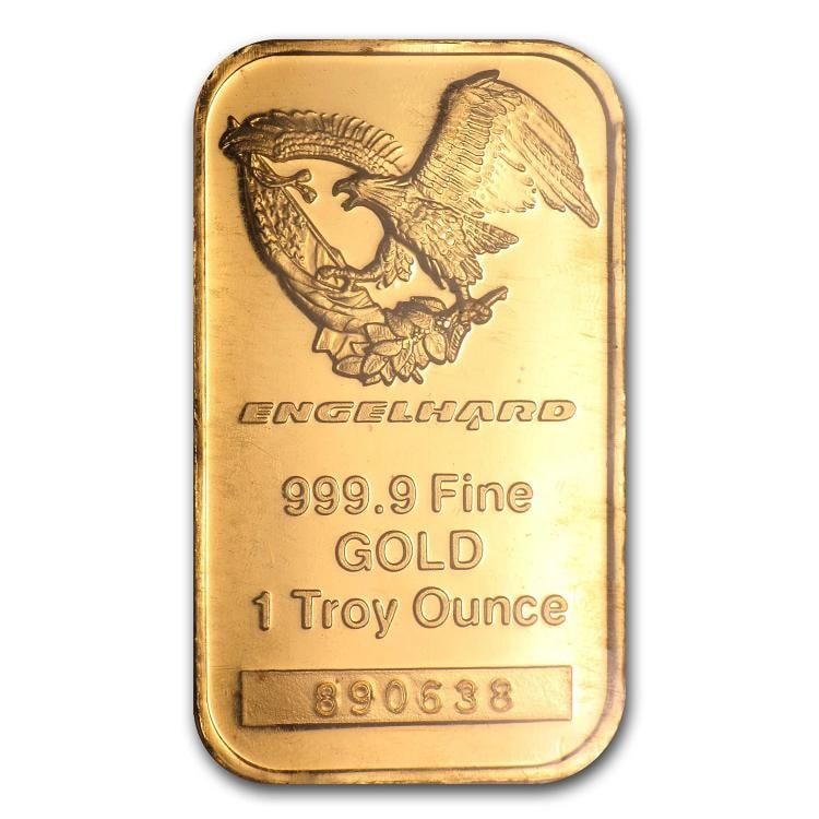 1 oz Gold Bar - Engelhard ('Eagle' logo, In Assay) - 3