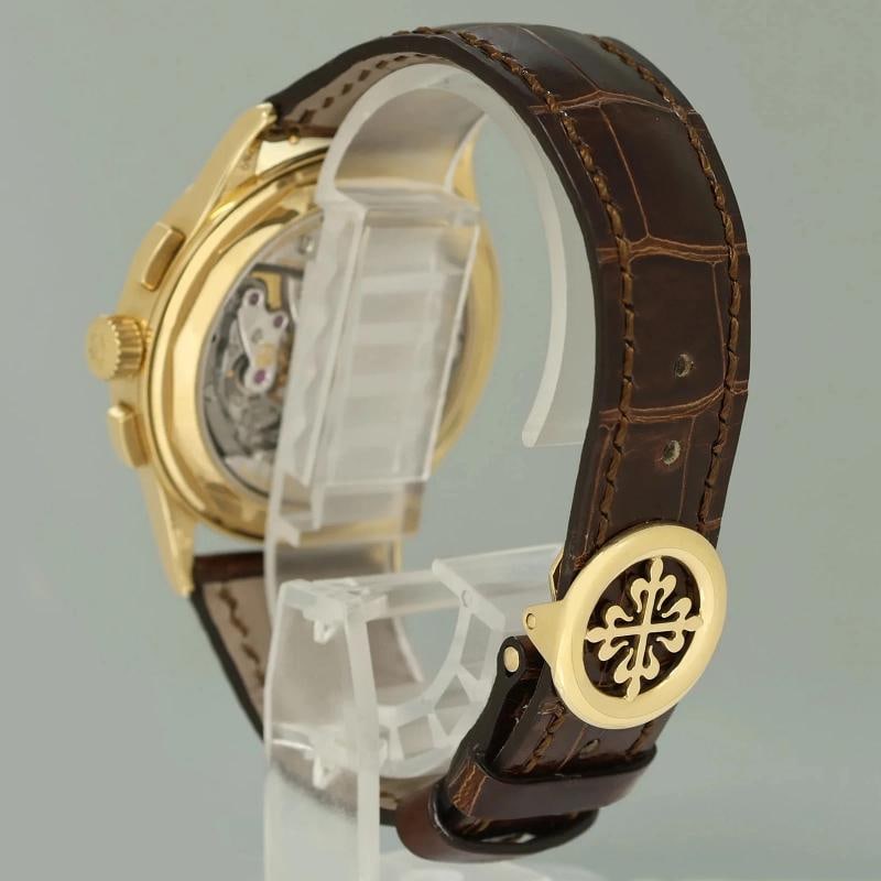 PAPERS MINT Patek Philippe 5170J Silver Chrono Yellow Gold Manual Wind 39mm - 4