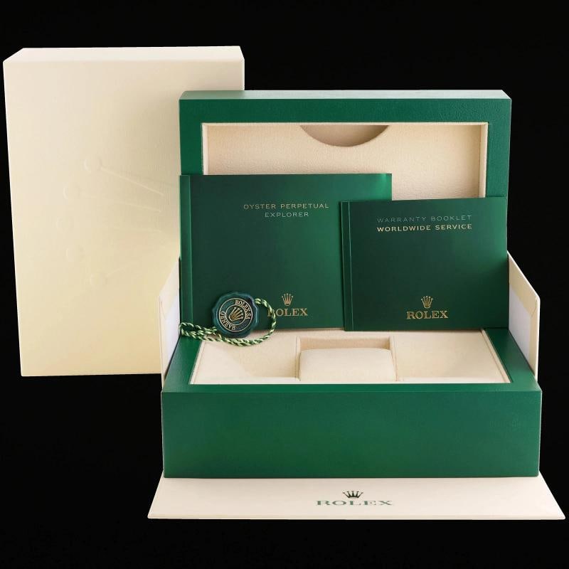 2016 MINT Rolex 214270 Explorer Black BLUE LUME 3-6-9 Steel 39mm Watch Box - 7