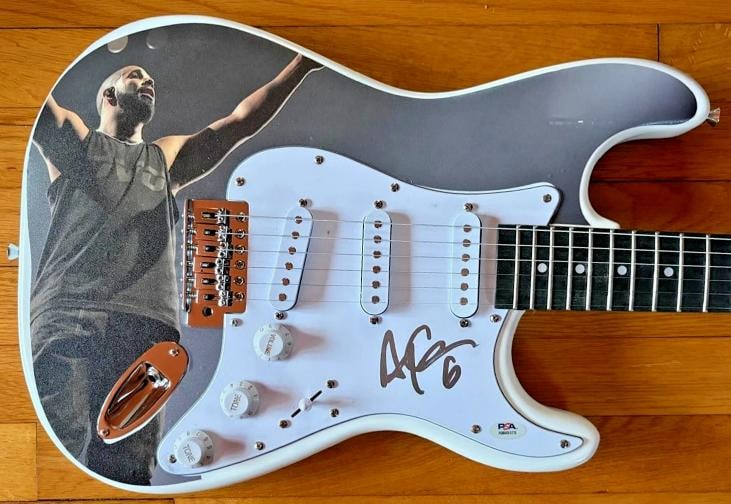 Drake Aubrey Graham Signed Custom Guitar (PSA) (1 of 4)