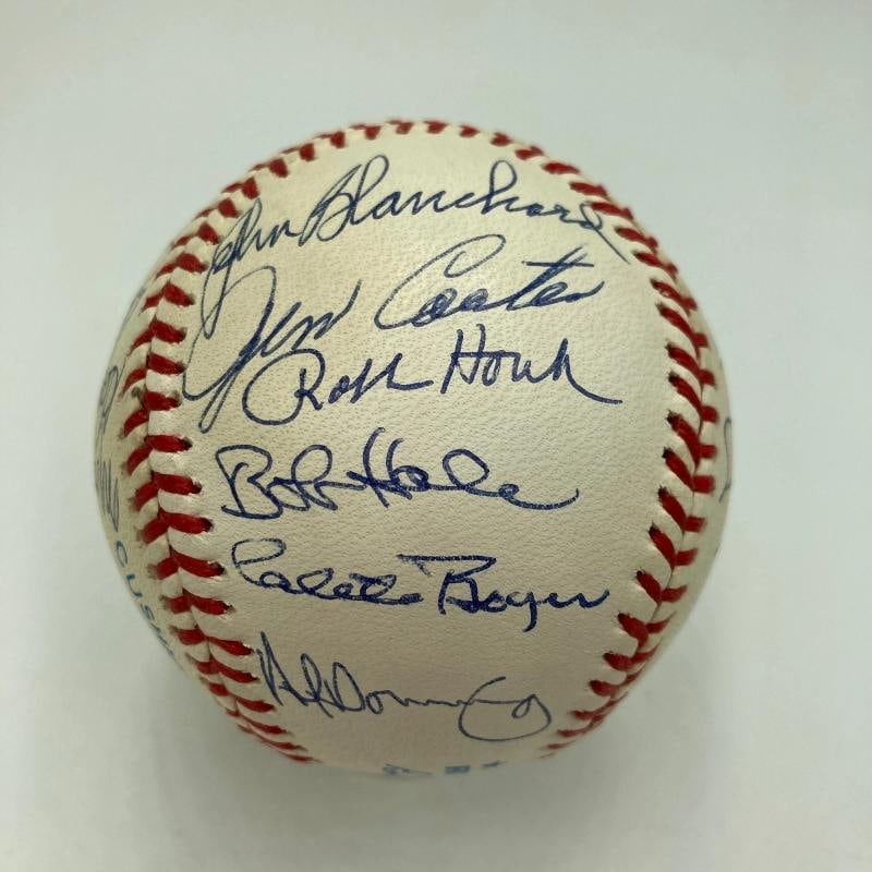 1961 New York Yankees World Series Champs Team Signed Baseball Mickey Mantle JSA - 2
