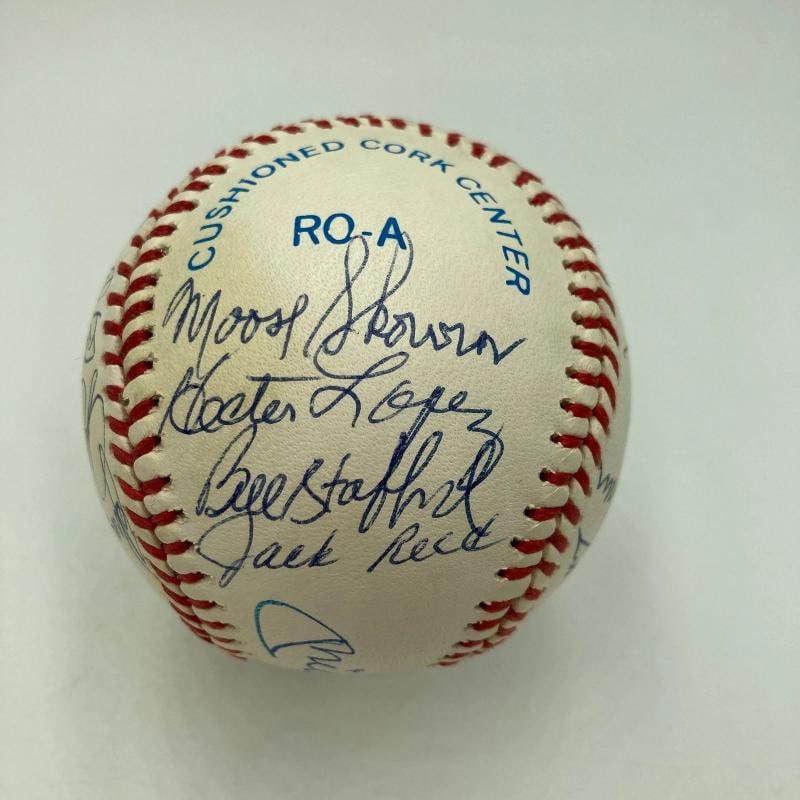 1961 New York Yankees World Series Champs Team Signed Baseball Mickey Mantle JSA - 6