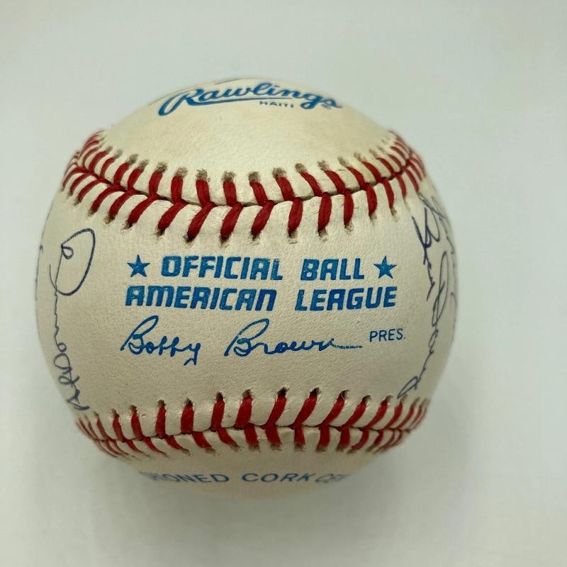 1961 New York Yankees World Series Champs Team Signed Baseball Mickey Mantle JSA - 7