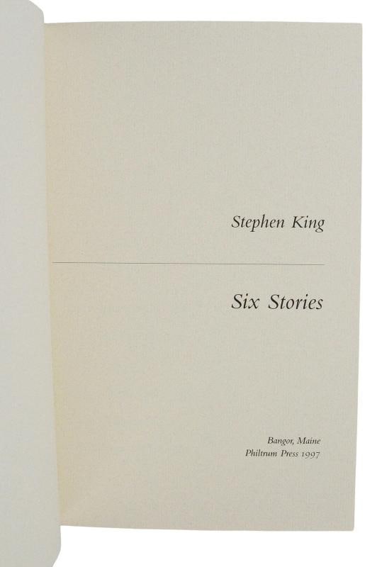 Six Stories ~ by STEPHEN KING ~ Signed Limited First Edition ~ 1st Printing 1997 - 5
