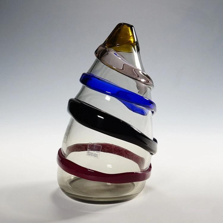 Vintage Murano Sasso Glass Vase by Luciano Gaspari for Salviati & C. ca. 1960 - 2
