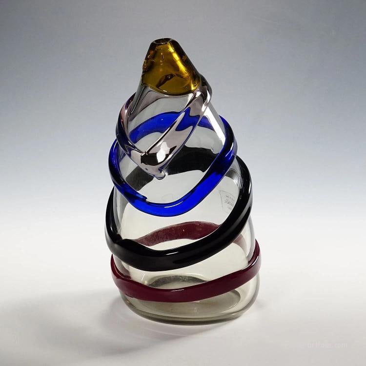 Vintage Murano Sasso Glass Vase by Luciano Gaspari for Salviati & C. ca. 1960 - 3