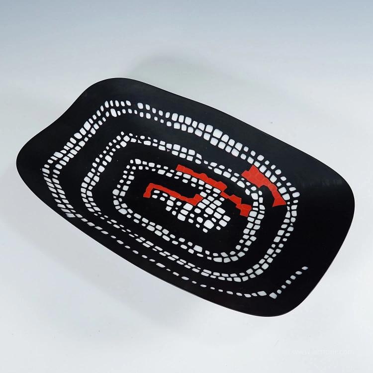 Large Murrine Plate Serpente by Carlo Scarpa for Venini Murano ca. 1940s - 4