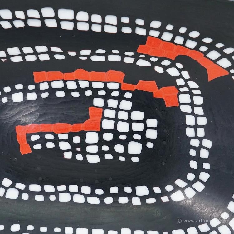 Large Murrine Plate Serpente by Carlo Scarpa for Venini Murano ca. 1940s - 5