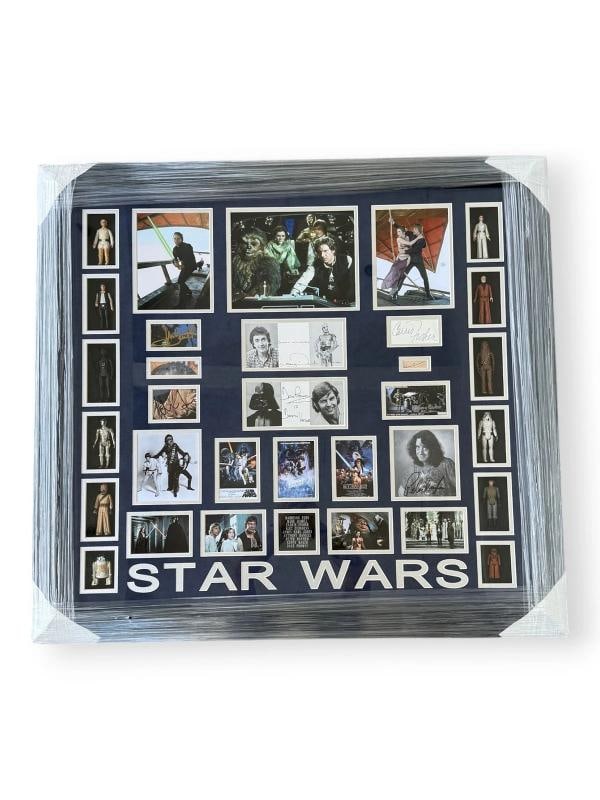 Star Wars Signed Cast Cuts Harrison Ford Mark Hamill Carrie Fisher +6 Framed JSA (1 of 9)