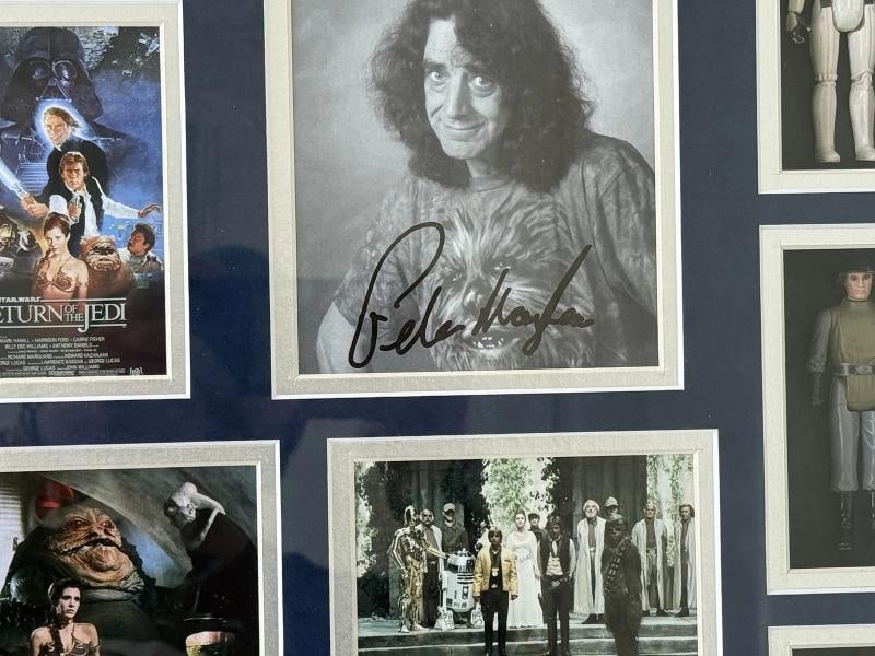 Star Wars Signed Cast Cuts Harrison Ford Mark Hamill Carrie Fisher +6 Framed JSA - 4
