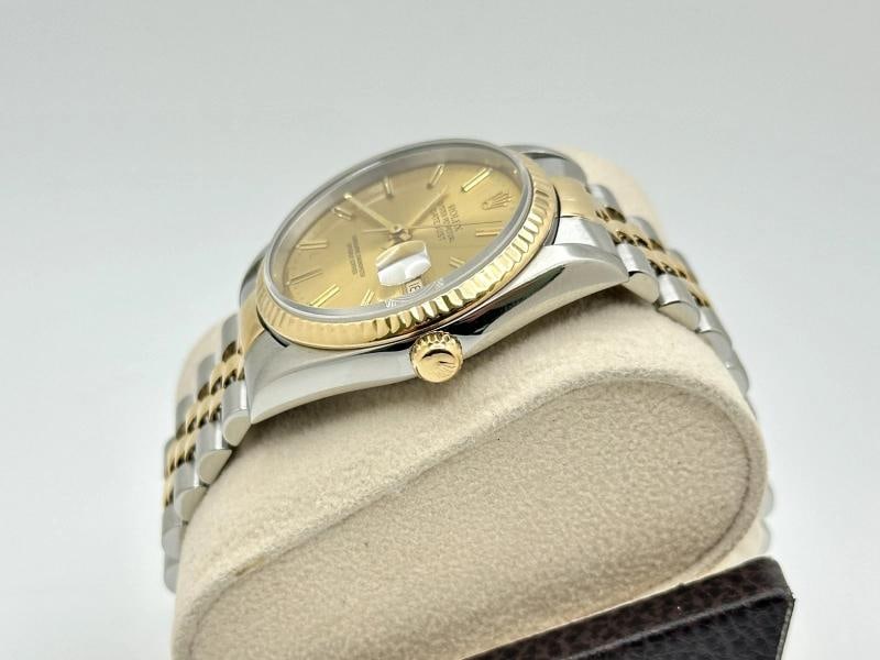 Rolex Datejust 16233 36mm Champagne Dial 18k Yellow Gold Stainless Steel - 5