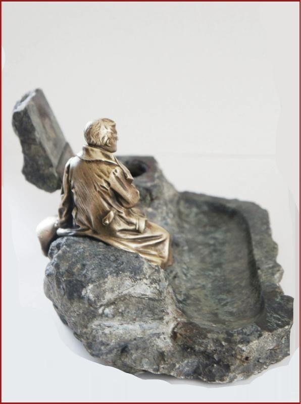 LOUIT Signed Vintage Inkwell Bronze Art Sculpture - 2