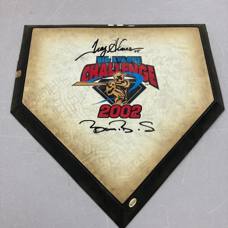 Barry Bonds Signed 2002 All Star Game Big League Challenge Home Plate JSA COA - 2