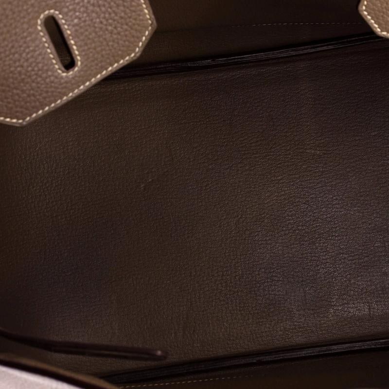 Hermes Birkin Handbag Grey Togo with Palladium Hardware 35 - 7
