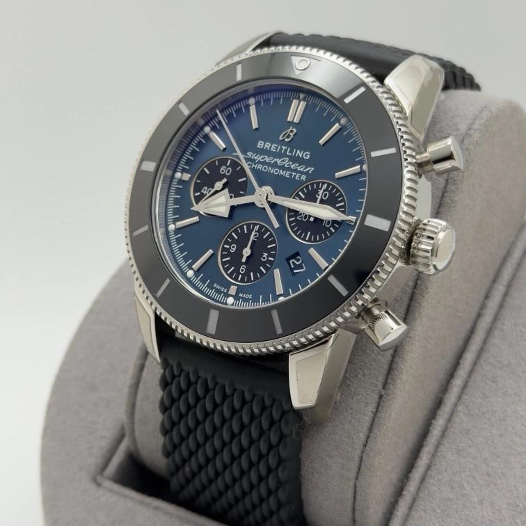 Breitling Superocean Heritage II Chronograph B01 AB0162 44mm Blue Dial Steel - 4