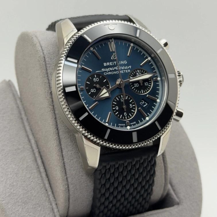 Breitling Superocean Heritage II Chronograph B01 AB0162 44mm Blue Dial Steel - 9