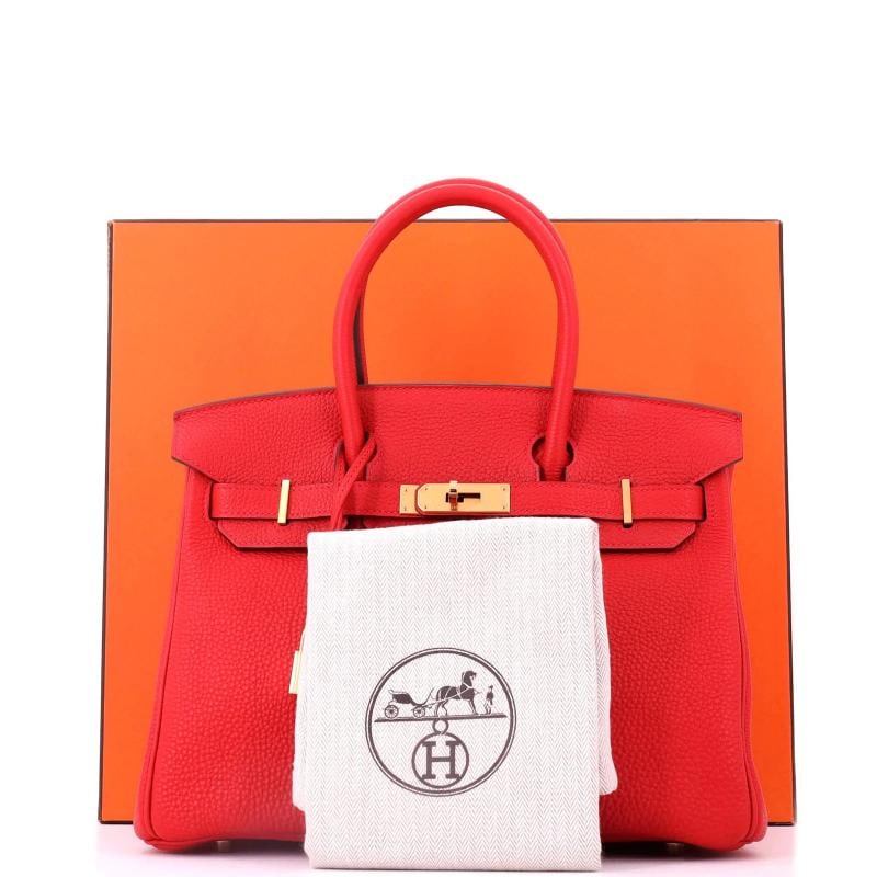 Hermes Birkin Handbag Red Togo with Gold Hardware 30 - 2