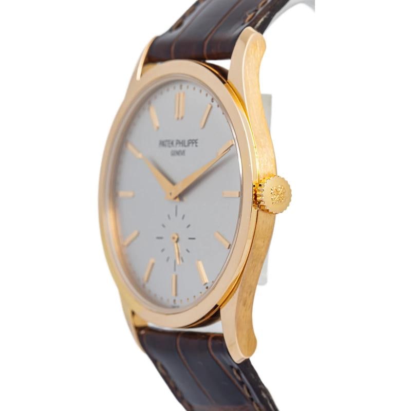 Patek Philippe Calatrava 5196R-001 Manual 18k RG Silver Dial Men's Watch 37mm - 3