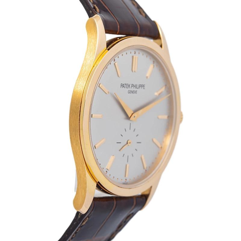 Patek Philippe Calatrava 5196R-001 Manual 18k RG Silver Dial Men's Watch 37mm - 4