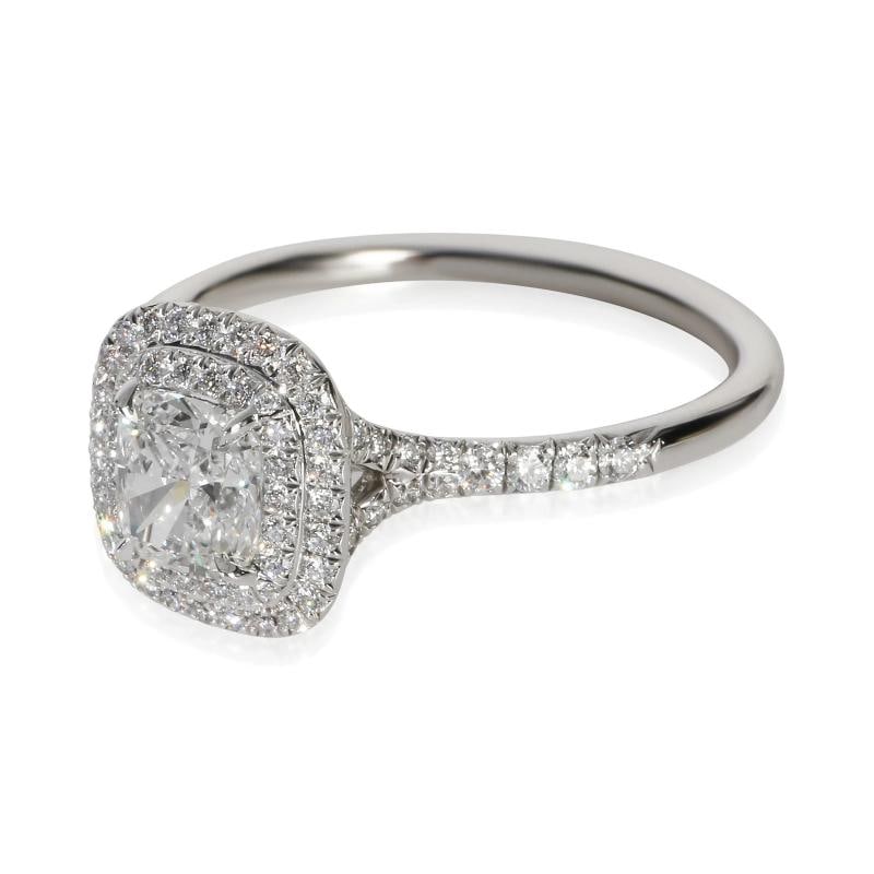 Tiffany & Co. 1.07 ct Cushion Diamond Soleste Double Halo Engagement Ring - 2