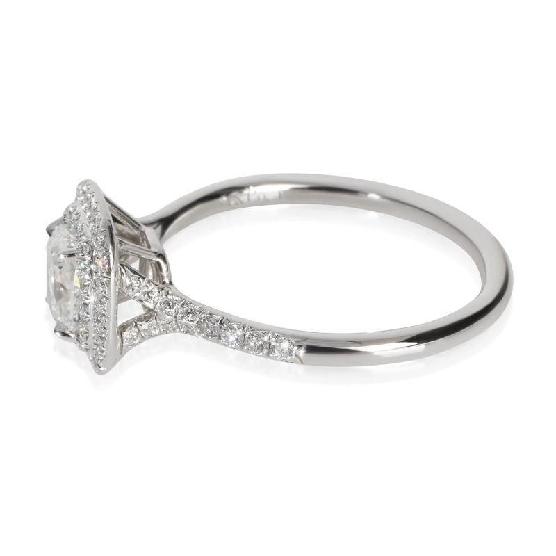Tiffany & Co. 1.07 ct Cushion Diamond Soleste Double Halo Engagement Ring - 4