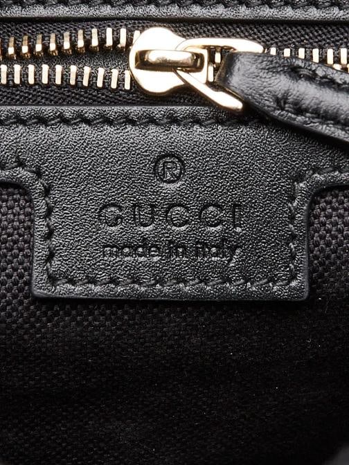 Gucci Black Guccissima Embossed Leather Half Moon Small Shoulder Bag - 7