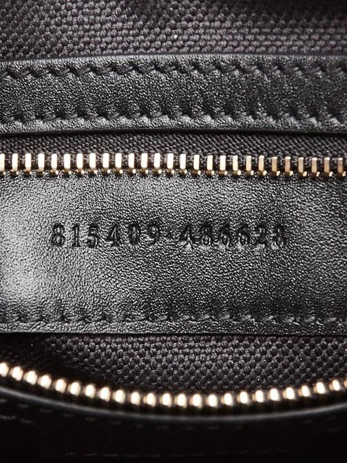 Gucci Black Guccissima Embossed Leather Half Moon Small Shoulder Bag - 9