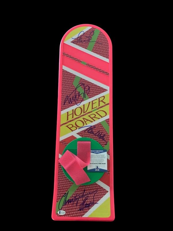 MICHAEL J FOX LLOYD THOMPSON WILSON SIGNED BACK TO THE FUTURE HOVERBOARD BECKETT: Industry: Movies,Movie: BACK TO THE FUTURE,Signed by: CHRISTOPHER LLOYD MICHAEL J FOX LEA THOMPSON TOM W,Signed: Yes,Autograph Authentication: Beckett,Original/Reproduction: Original,Country of Origin